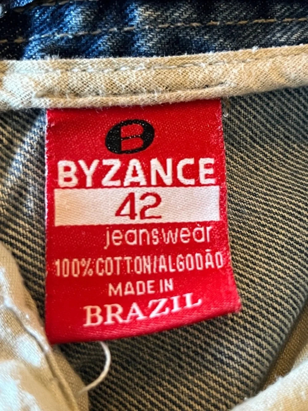 Byzance Brazilian Made Distressed Denim Skirt, size 31